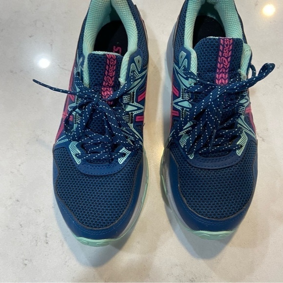 ASICS Womens Gel Venture 8 Mako Blue Pink Glo Trail Running Sneakers Sz 6.5 - Picture 10 of 11
